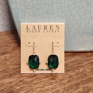 Lauren Ralph Lauren Green Gold Earrings